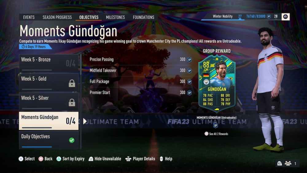 Gundogan Moments Objectives FUT FIFA 23