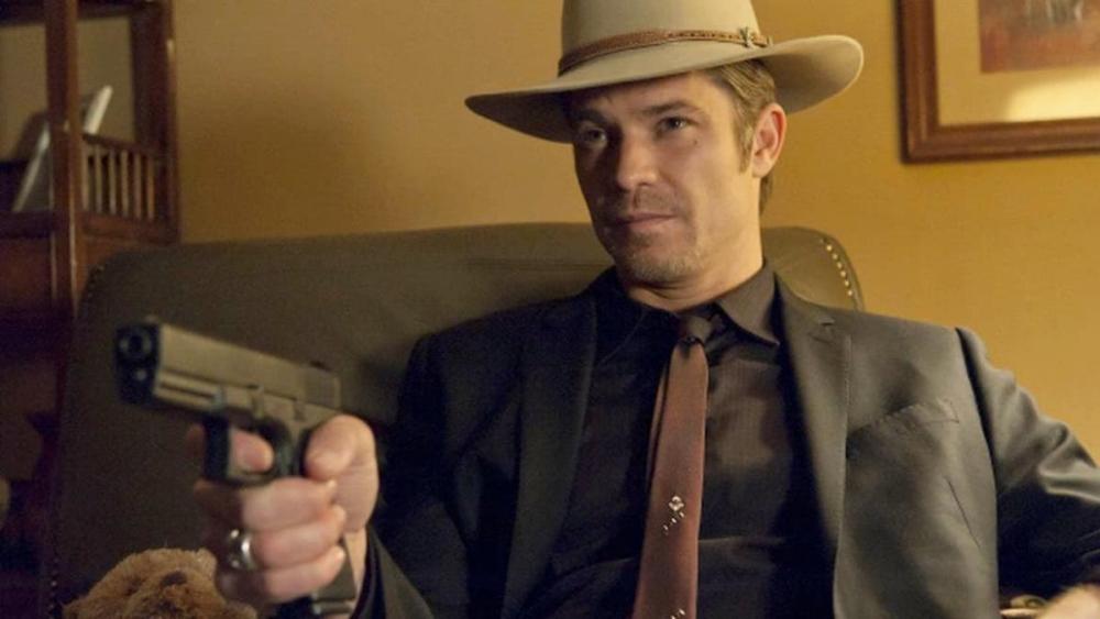 Timothy Olyphant as Raylan Givens in Justified.