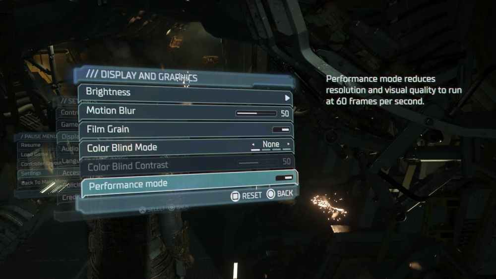How to change graphics mode in Dead Space