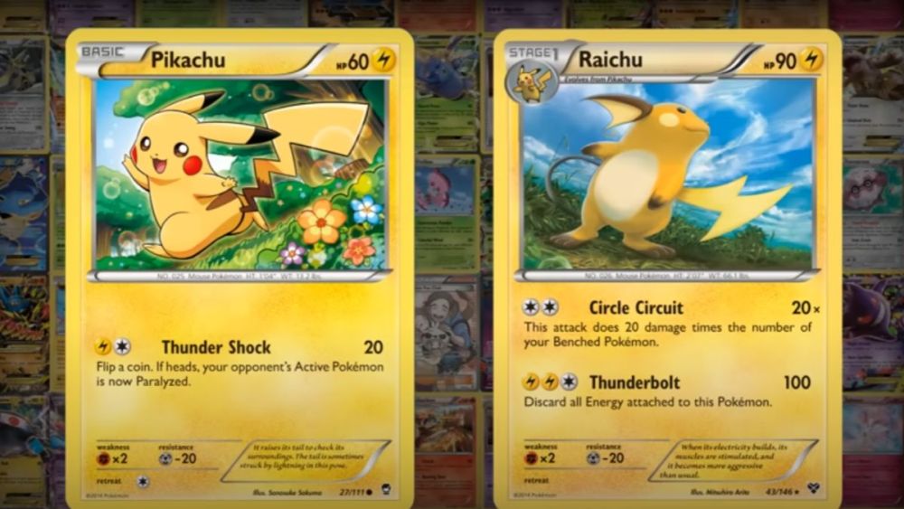 Evolving cards in the Pokemon TCG