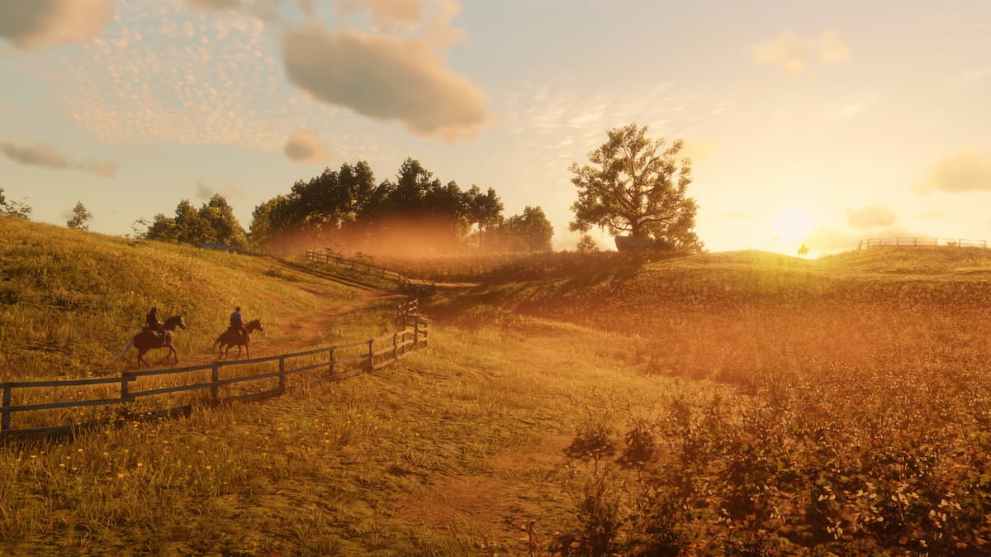 Cornfield and Horses in Red Dead 2