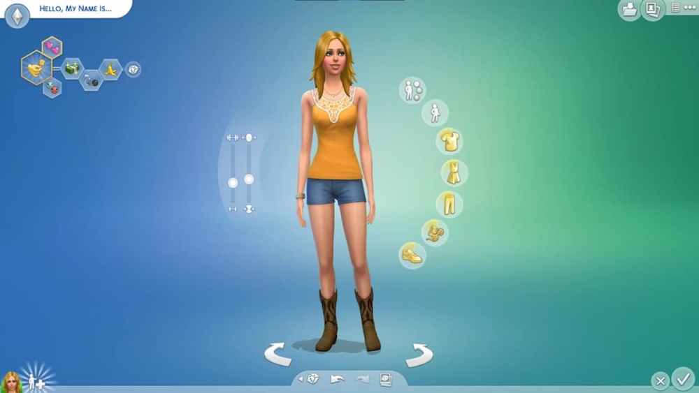 TS4 has two body sliders, but one is notably missing - height!