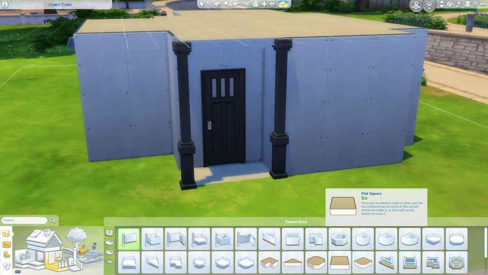 A covered front porch gives your Sims 4 starter builds an upscale look without a lot of extra Simoleans.