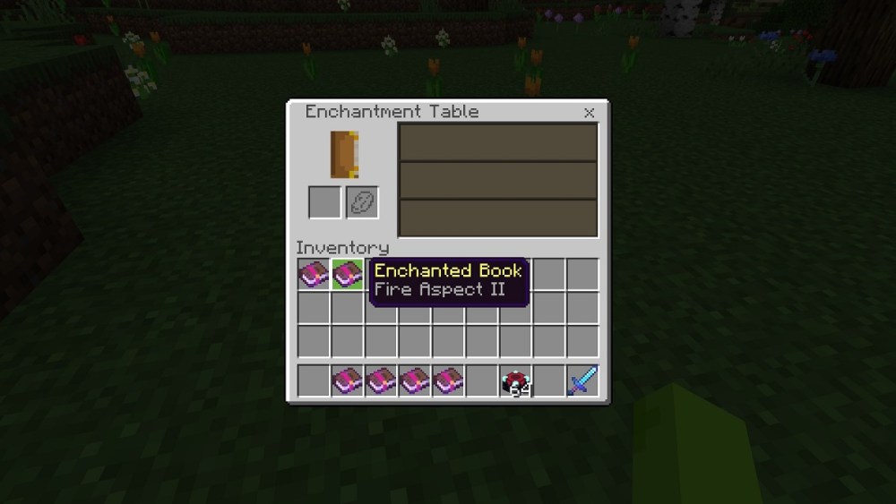 the fire aspect sword enchantment in minecraft