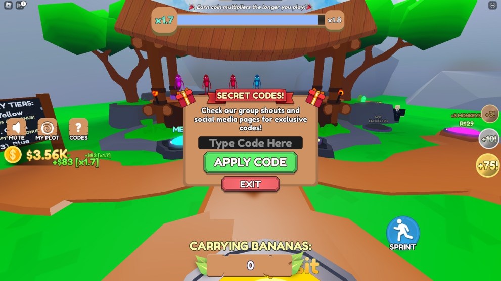 how to redeem monkey tycoon roblox codes