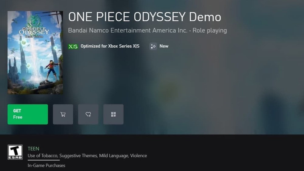 One Piece Odyssey Xbox Demo