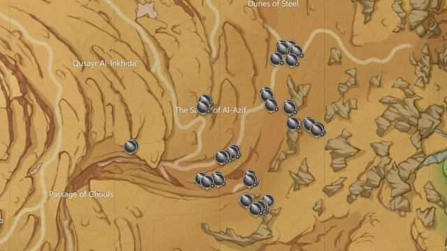 The Sands of Al-Alzif Genshin Impact Interactive Map 
