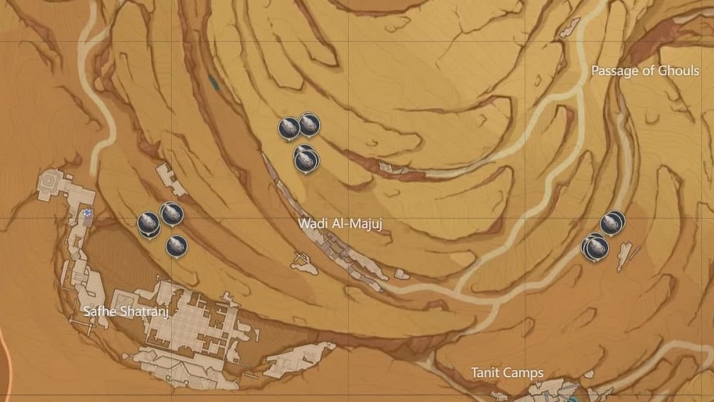 South of Desert of Hadramaveth Genshin Impact Interactive Map