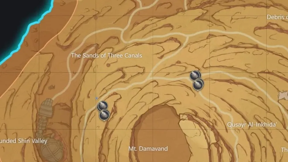North of Desert of Hadramaveth Genshin Impact Interactive Map