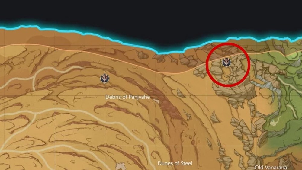 North of the Desert of Hadramaveth Genshin Impact Interactive Map