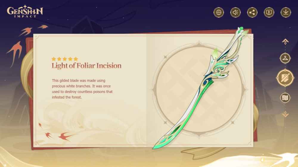 How to Get the Light of Foliar Incision Sword in Genshin Impact