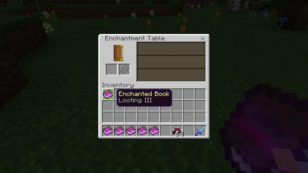 the looting sword enchantment in minecraft