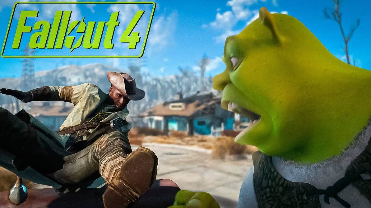 Shrek Is Really Sick of Preston Garvey Bothering Him in His Fallout 4 Wasteland Swamp