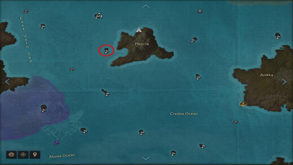 Map Location of Sunflower Island in Lost Ark