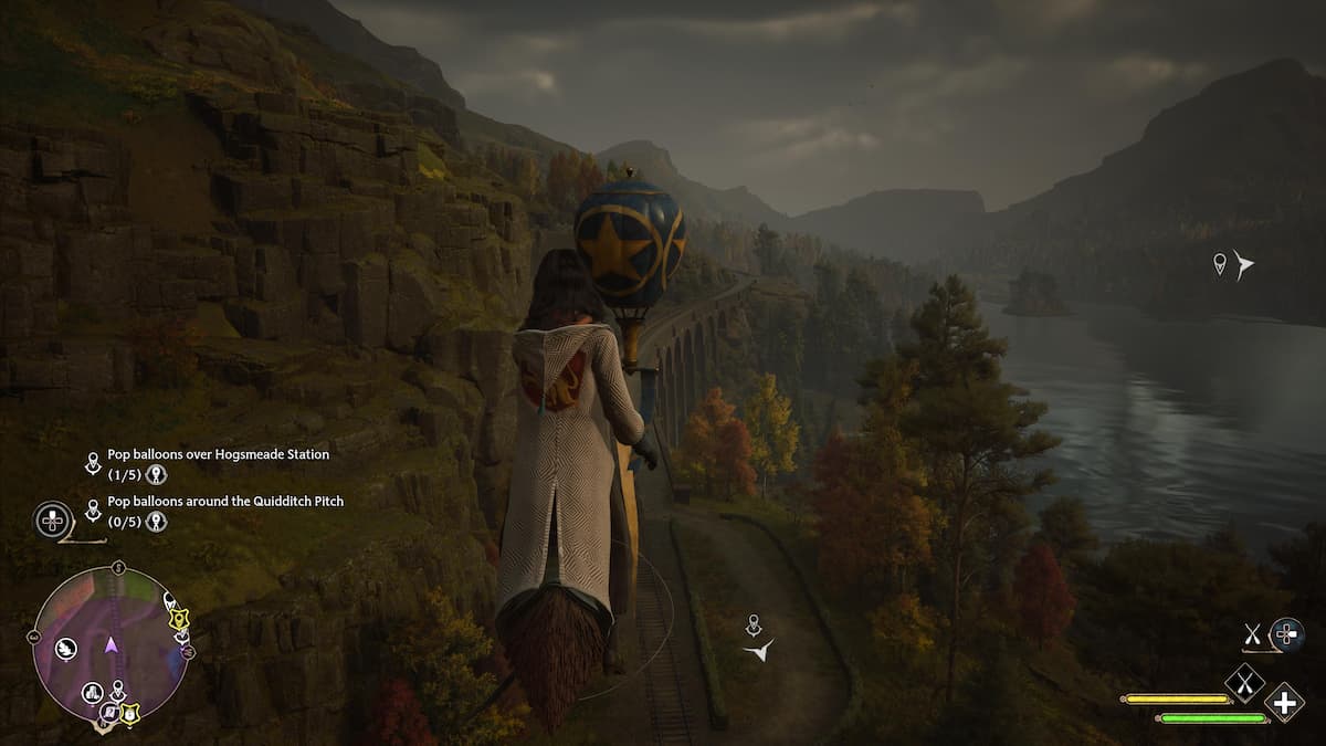 How to Pop Balloons Over Hogsmeade Station in Hogwarts Legacy Twinfinite