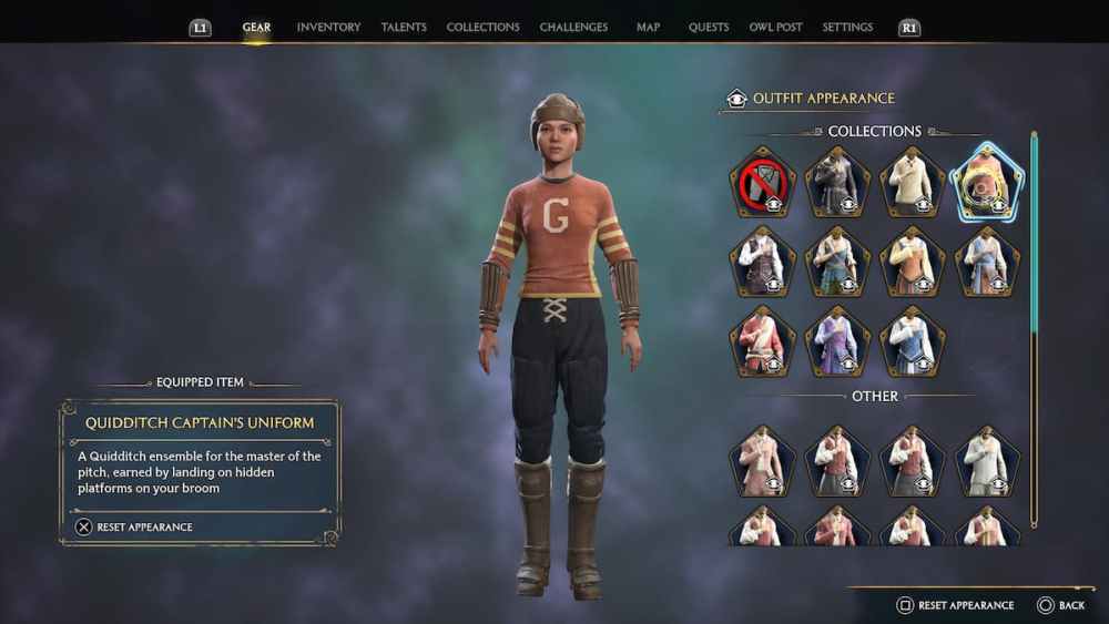 Quidditch Captain's Uniform in Hogwarts Legacy
