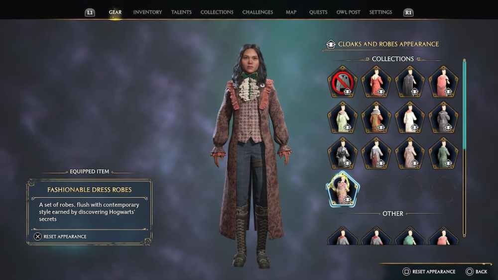 Fashionable Dress Robes in Hogwarts Legacy