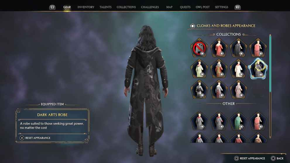 Dark Arts Robe in Hogwarts Legacy