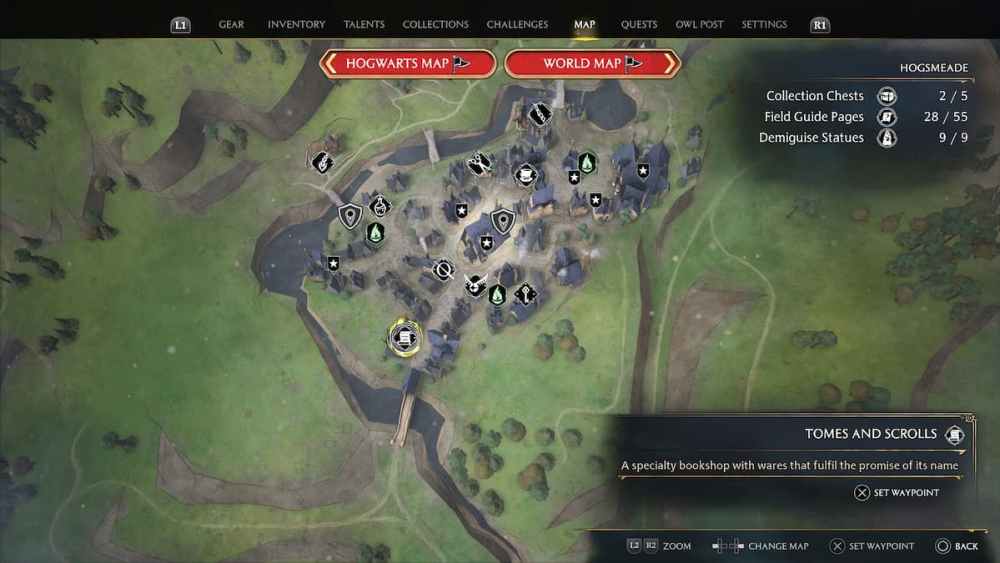 Tomes and Scrolls Location