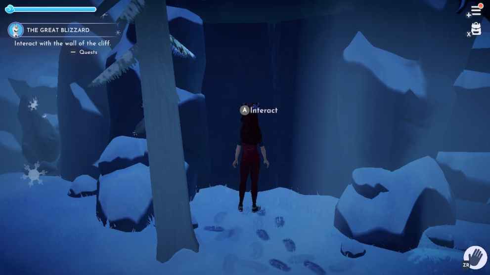 The wall of the cliff