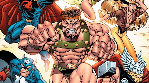 Captain America, Hercules, Crystal, and Thor.