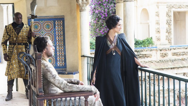 Alexander Siddig as Doran Martell and Indira Varma as Ellaria Sand in Game of Thrones