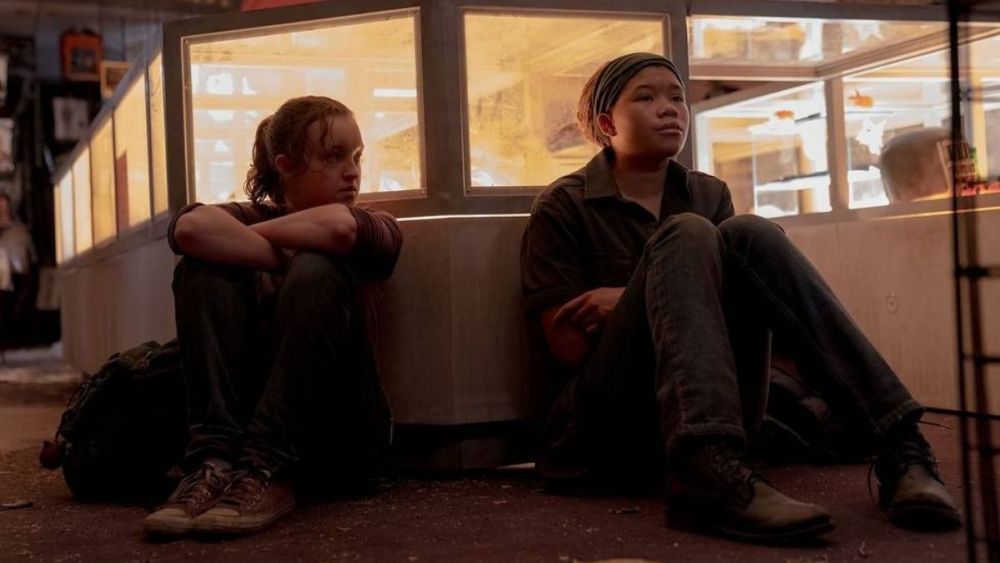 Ellie and Riley in HBO's The Last of Us