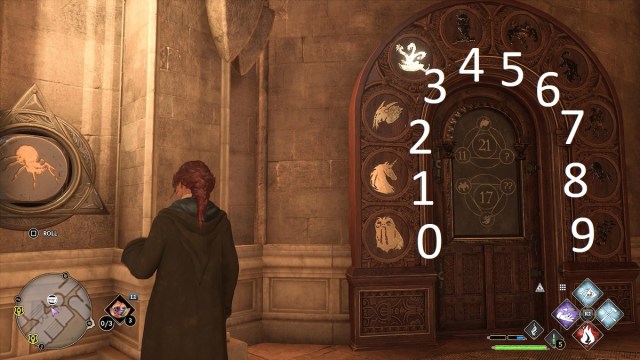 how to do the Central Hall door puzzle in Hogwarts Legacy