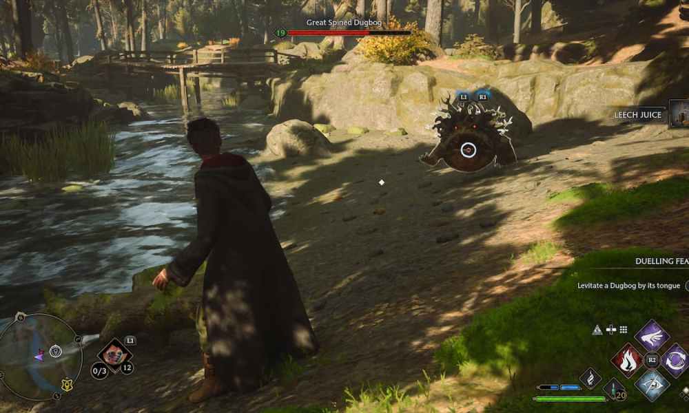 How to Flip a Dugbog on Its Back in Hogwarts Legacy