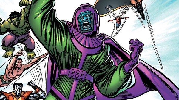 Kang the Conqueror fighting the Avengers.