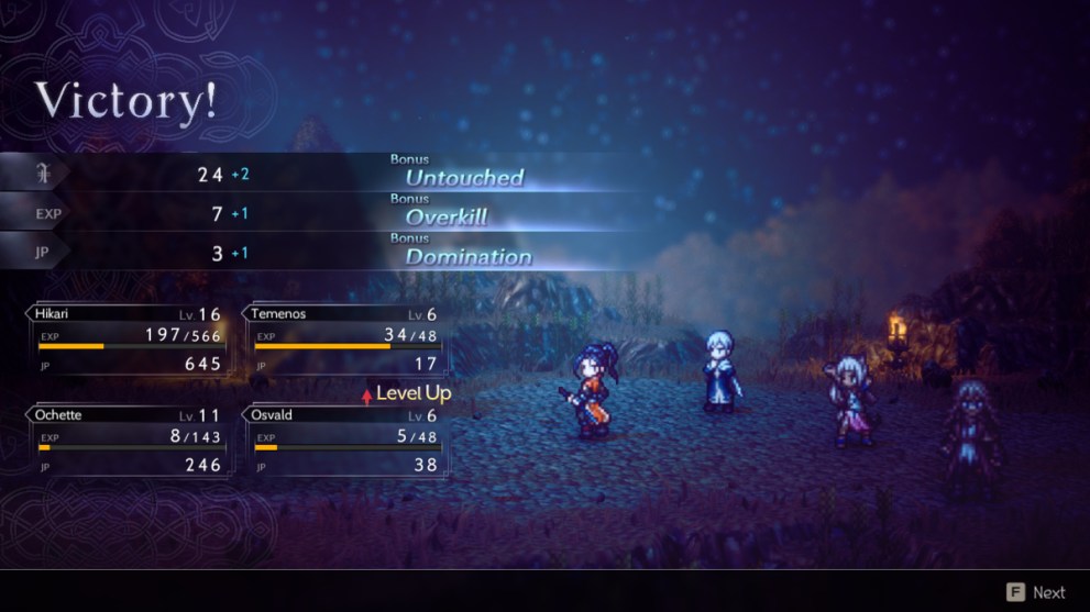 Octopath Traveler 2 Battle Bonuses.