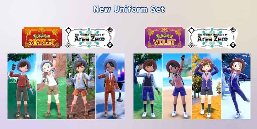 DLC Uniform Sets in Pokemon Scarlet and Violet