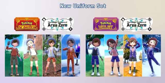 DLC Uniform Sets in Pokemon Scarlet and Violet