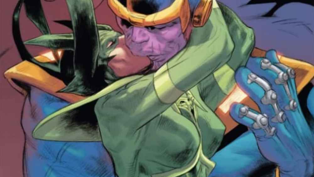 Thanos and Hela Kiss