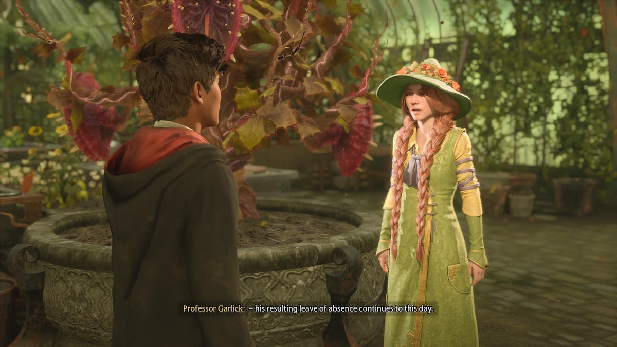 Who Is The Herbology Professor In Hogwarts Legacy Explained   Who Is Professor Garlick In Hogwarts Legacy 