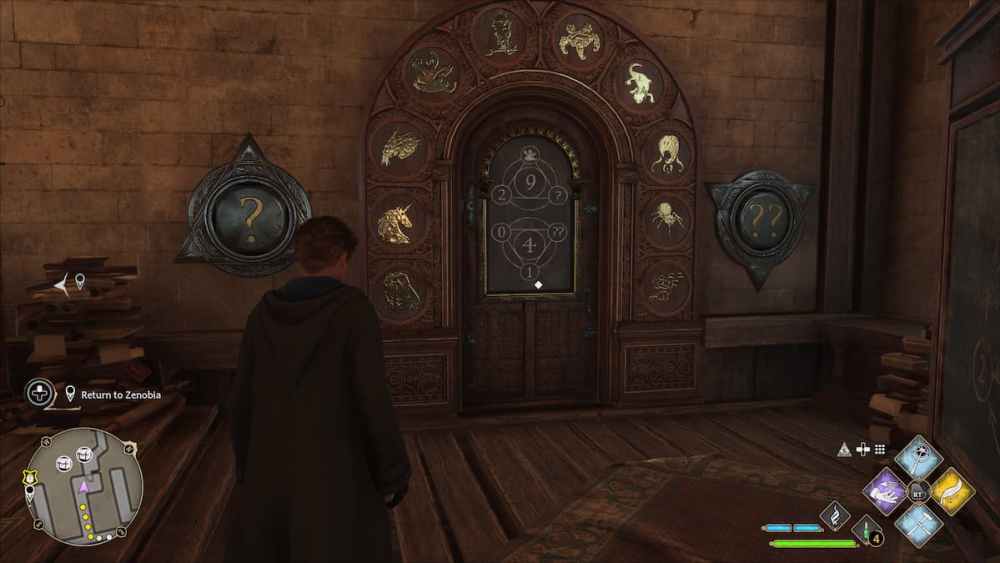 how to solve animal symbols door puzzle in Hogwarts Legacy