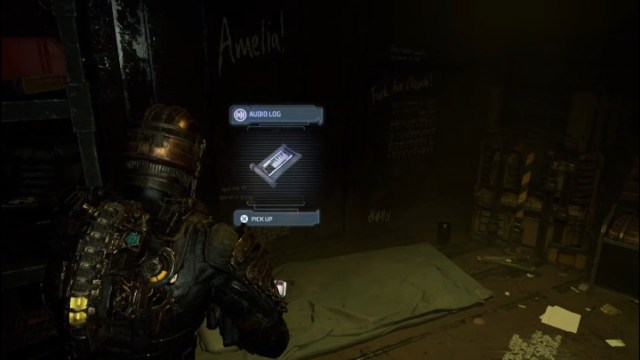 Dead Space Remake audio log location in secure storage.
