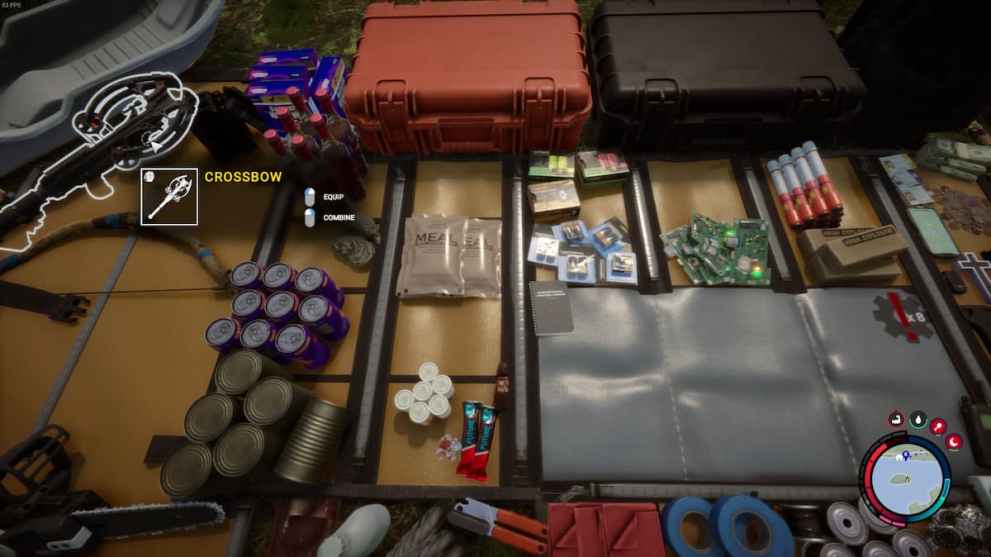 The inventory in Sons of the Forest.