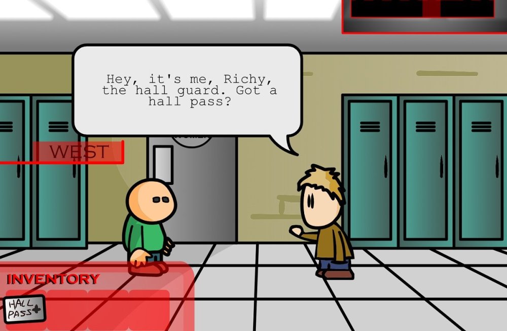 get pass the hall monitor with a hall pass in riddle school