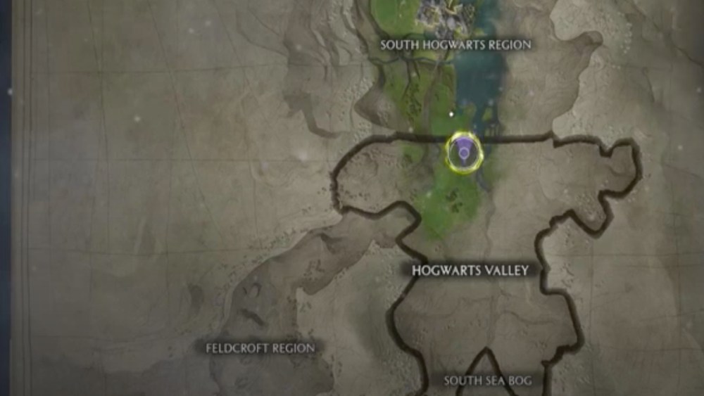 Hogwarts Legacy map location for central valley treasure vault.
