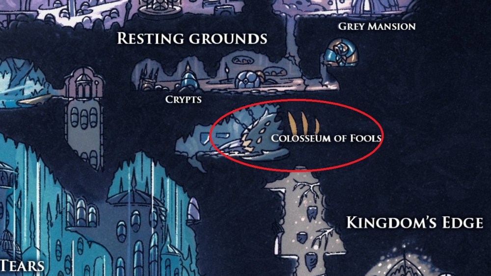 pale ore located in the colosseum of fools in hollow knight