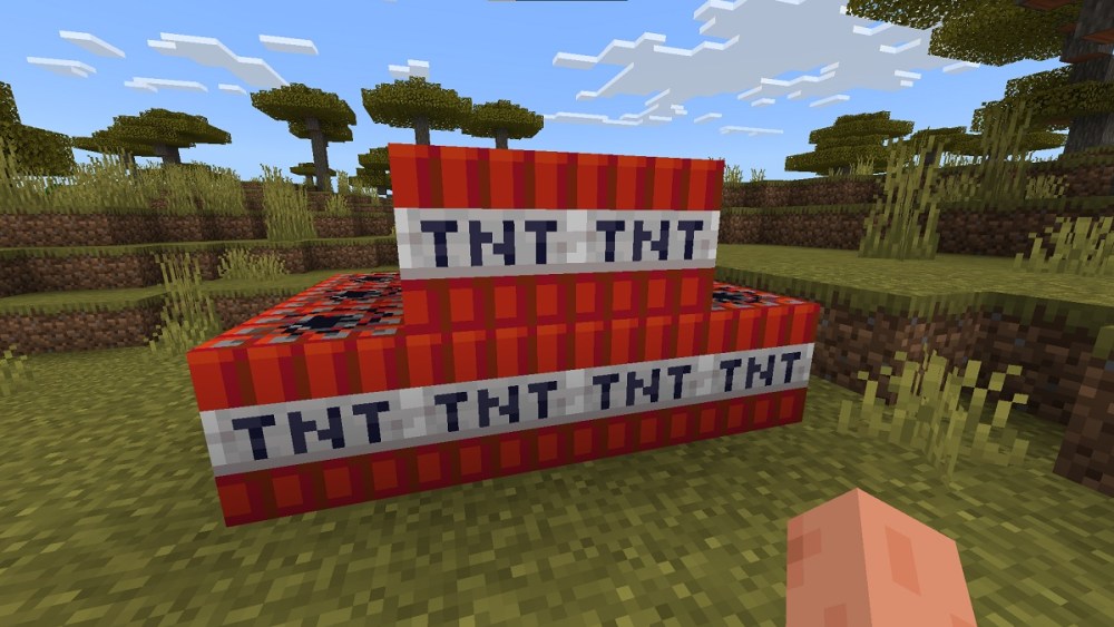a tnt themed minecraft cake idea
