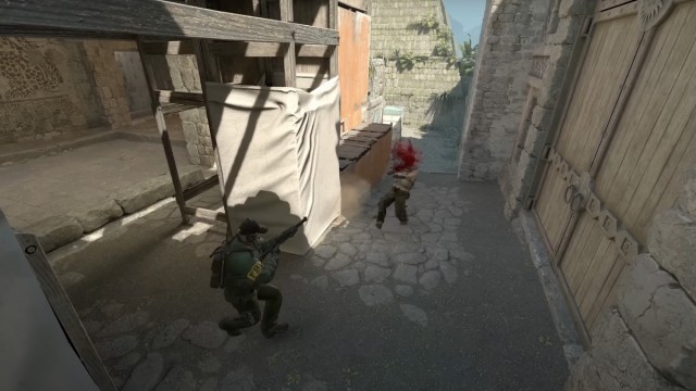 Counter Strike 2 character shooting enemy 