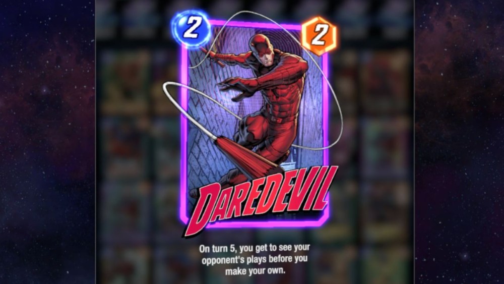 Daredevil card in Marvel Snap.