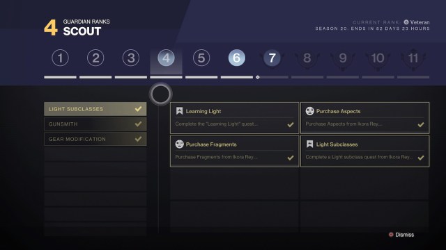 Destiny 2 Guardian Ranks Explained: What They Are & How to Increase Guardian Rank
