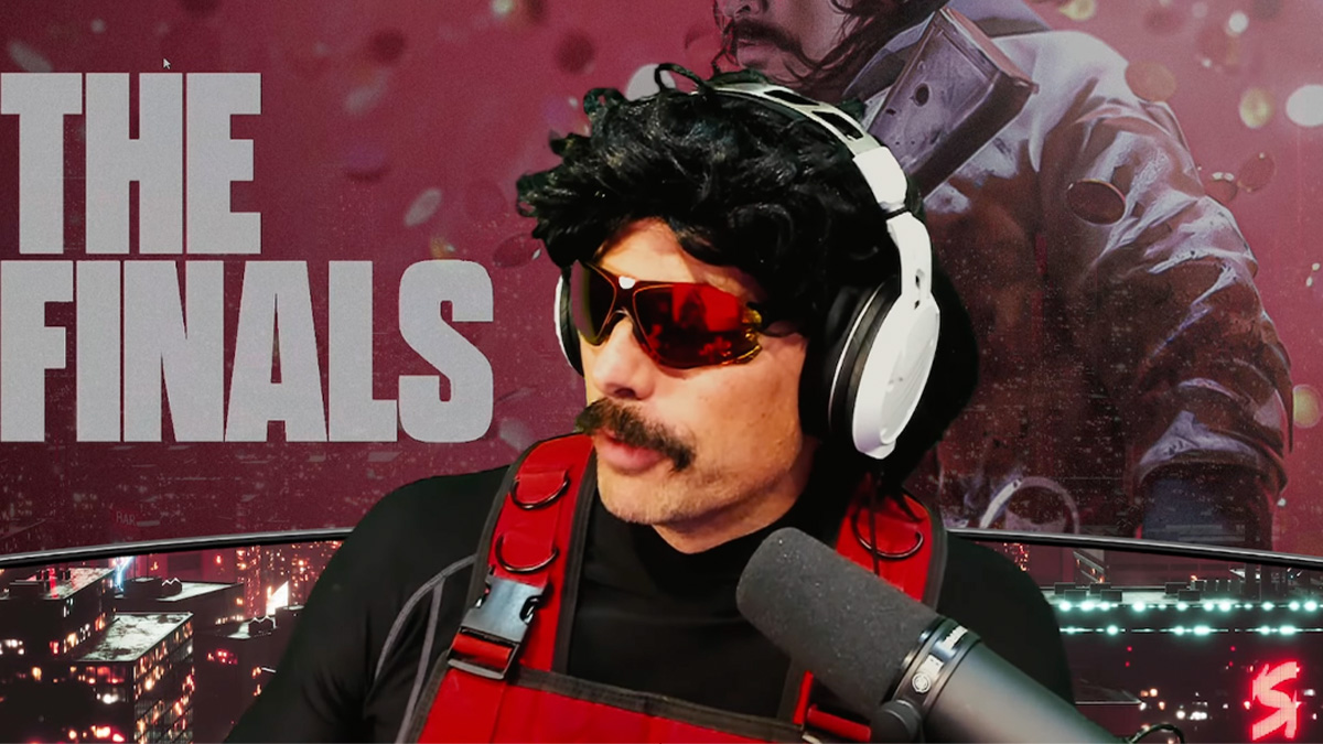 Screengrab of Dr Disrespect on YouTube livestream