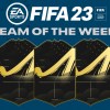 FIFA 23 Team of the Week cards on blue background