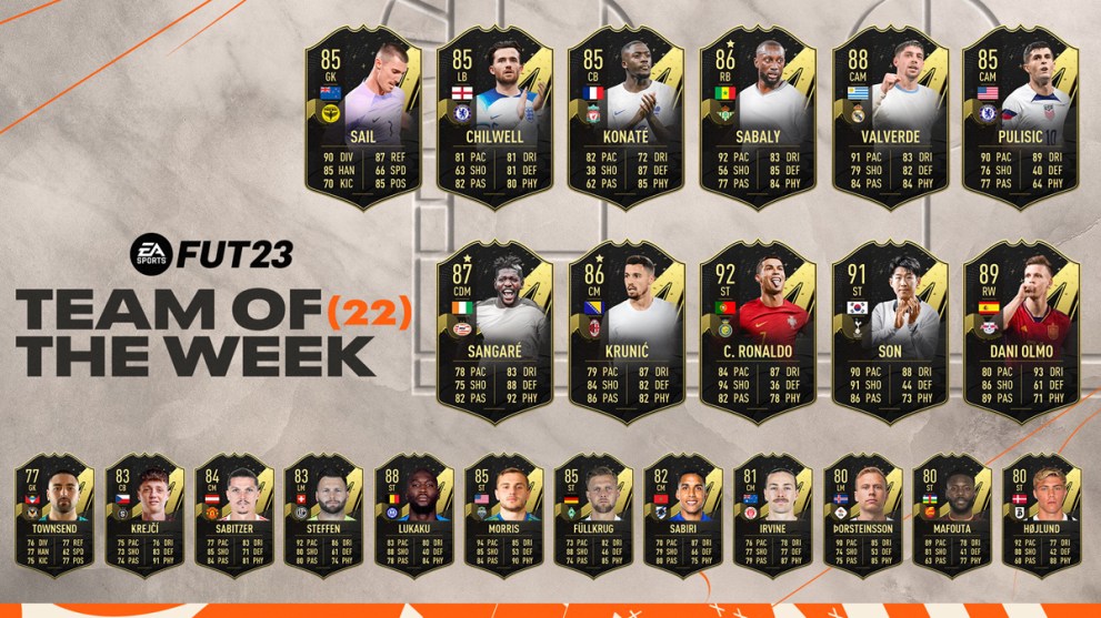 Fifa 23 Team Of The Week Fut Totw 22 Revealed Ronaldo Son And Pulisic