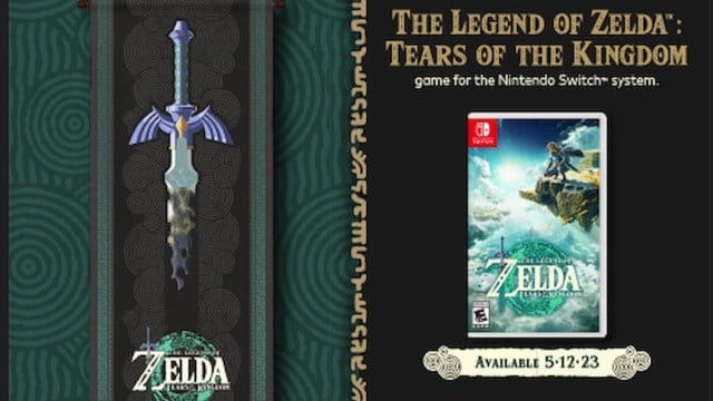 The Legend of Zelda: Tears of the Kingdom Black Wall Scroll