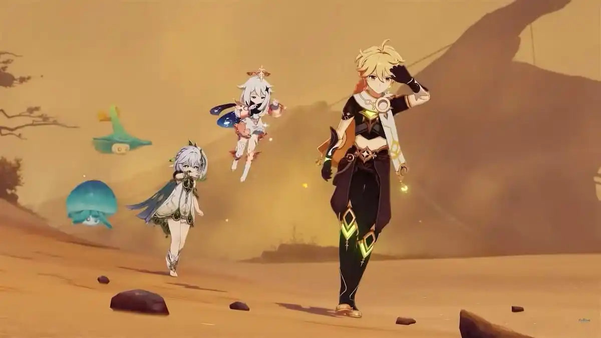 Paimon, Aether, and Nahida in Genshin Impact 3.6 story